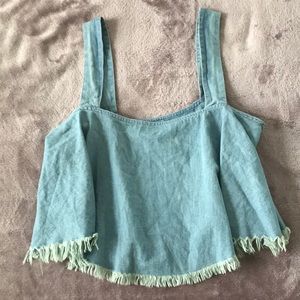 Denim Cropped tank